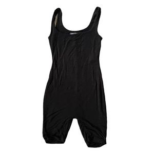 Naked wardrobe black romper onesie tank small